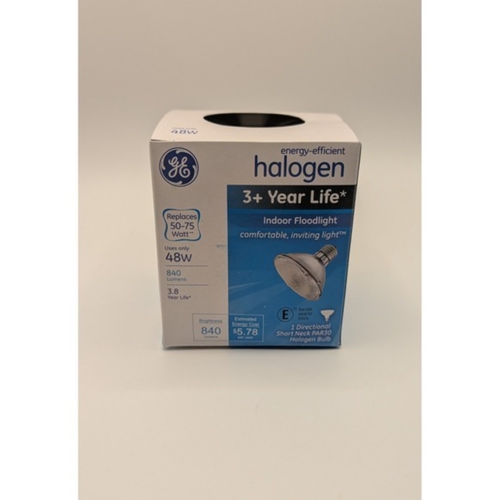 GE 48W PAR30 Halogen Floodlight Bulb 840 Lumens Indoor Long Life